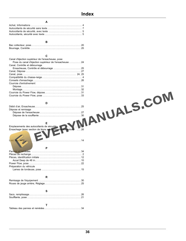 John Deere 2-Bag Material Collection System For 48 Inch Accel Deep, 54 Inch Edge Mower Decks Operator Manual OMUC18750 5 John Deere 2-Bag Material Collection System for 48 Operator Manual OMUC18750-3