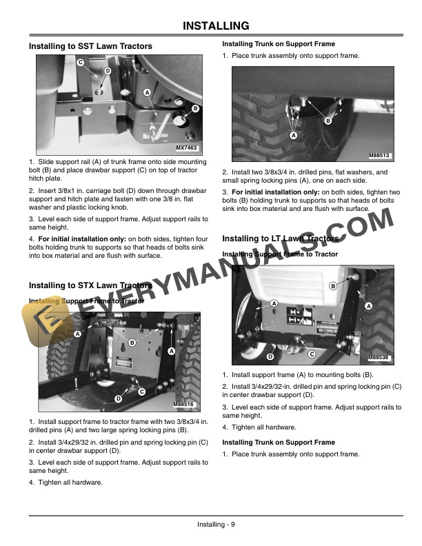 John Deere 2 Cubic Foot Tractor Trunk Operator Manual OMM144872 2