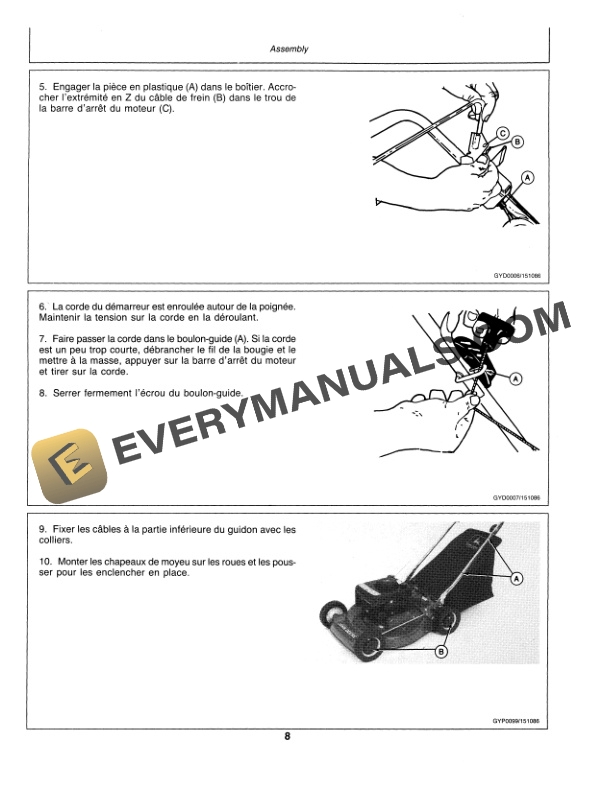 John Deere 20 Inch Rear Bagger 4 Cycle Walk Behind Rotary Mowers Operator Manual OMAM200006 3