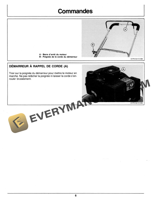 John Deere 20 Inch Side Discharge 2 Cycle Walk Behind Rotary Mower Operator Manual OMAM200008 3