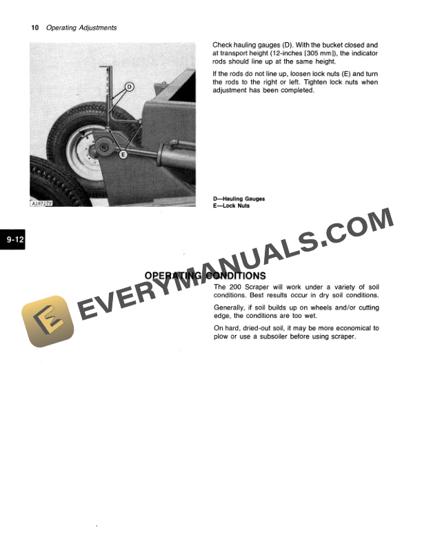 John Deere 200 HYDRAULIC CONTROLLED SCRAPER Operator Manual OMA40219 2