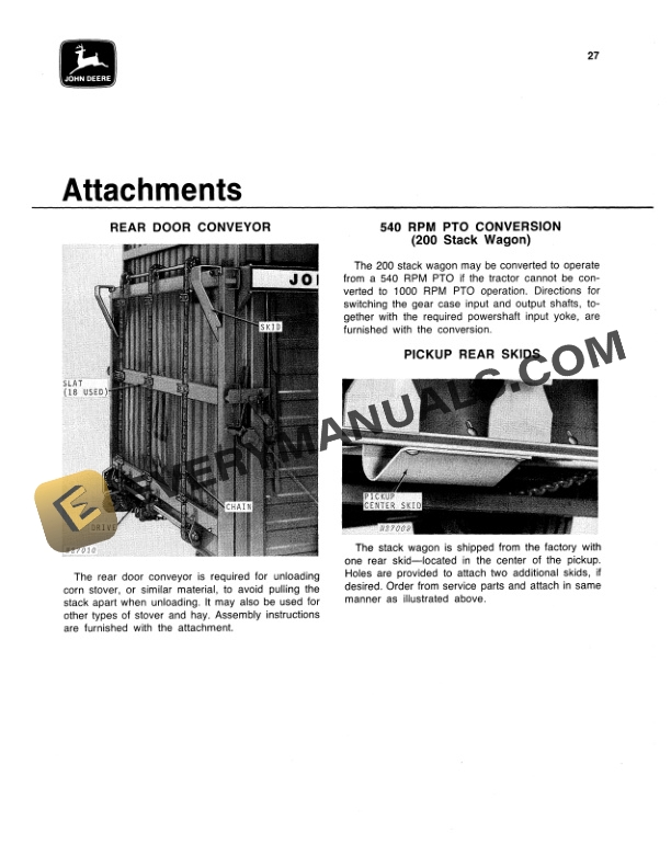 John Deere 200 and 300 Stack Wagon Operator Manual OMN159362 3