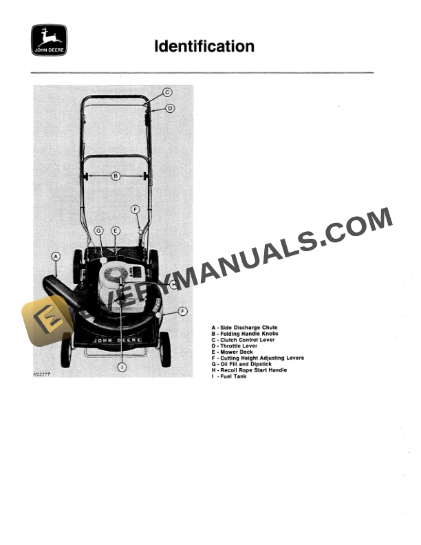 John Deere 21 SP Self Propelled Rotary Mower Operator Manual OMM82851 2