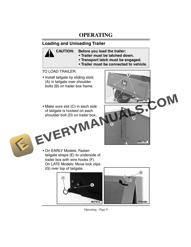 John Deere 21 Utility Trailer Operator Manual OMM134653 2
