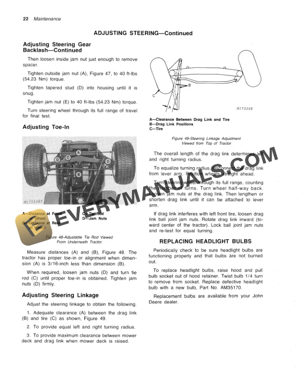 John Deere 210 212 AND 214 LAWN AND GARDEN TRACTORS Operator Manual OMM80640 3