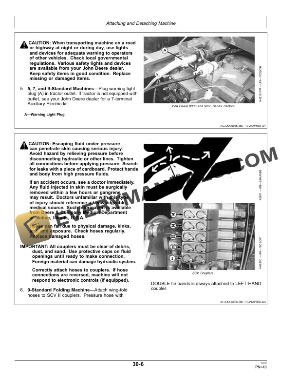 John Deere 2100 Minimum Till Ripper Operator Manual OMN300920 4 John Deere 2100 Minimum Till Ripper (Serial No. N02100X010000- ) Operator Manual OMN300920-2