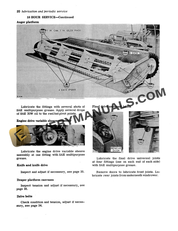 John Deere 215A Self Propelled Windrower Operator Manual OME36284 2