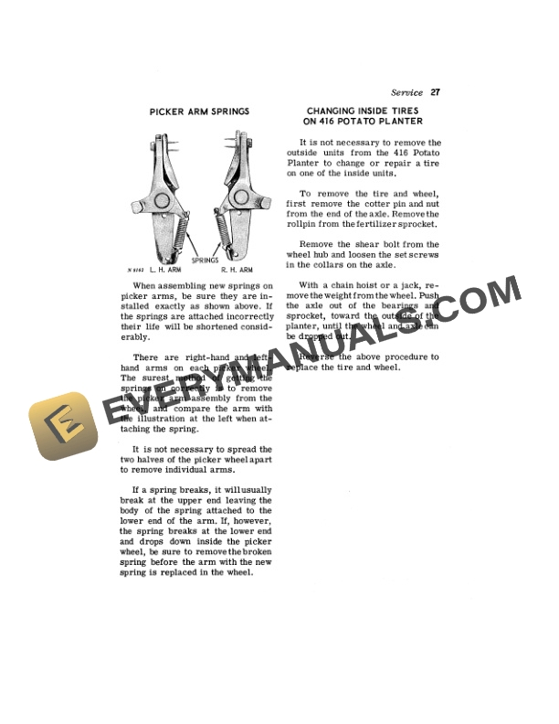 John Deere 216 TWO ROW 416 FOUR ROW POTATO PLANTER Operator Manual OMN159070 3