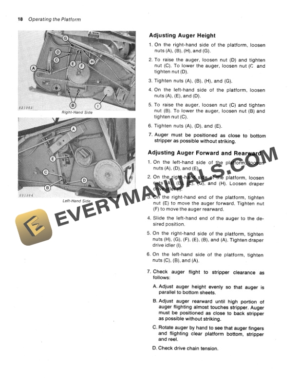 John Deere 218 DRAPER PLATFORM Operator Manual OMH124058 2