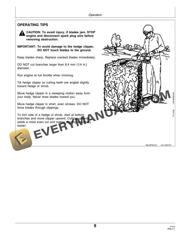 John Deere 21HC Hedge Clipper Operator Manual OMM115311 2