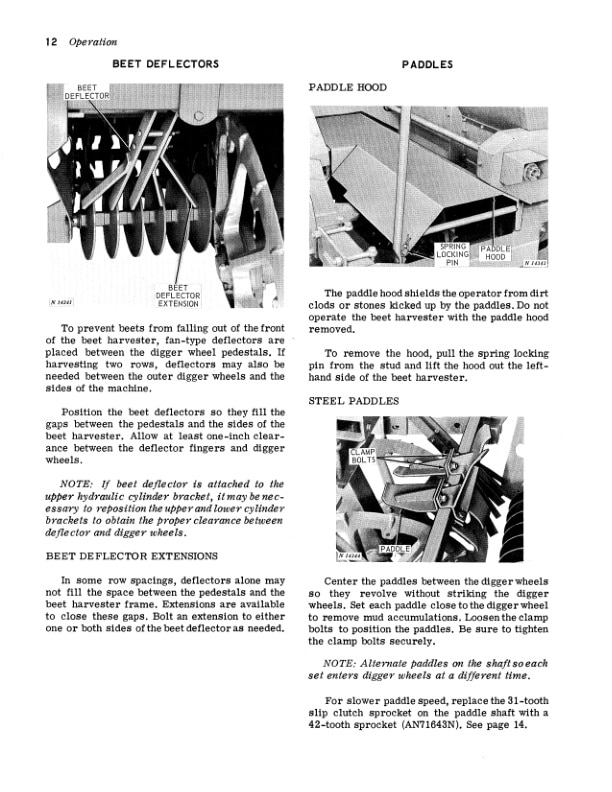 John Deere 223 Beet Harvesters No. 2 No. 3 Beet Operator Manual OMN159152 2