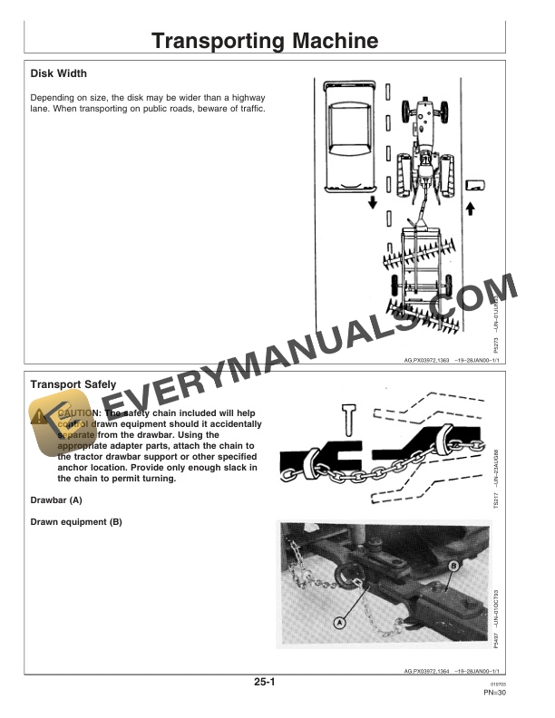 John Deere 225 Wheel Type Offset Disk Harrow Operator Manual OMP57111 2