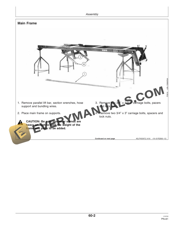 John Deere 225 Wheel Type Offset Disk Harrow Operator Manual OMP57111 3
