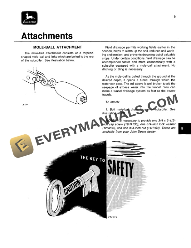 John Deere 22A SUBSOILER Operator Manual OMA33335 3