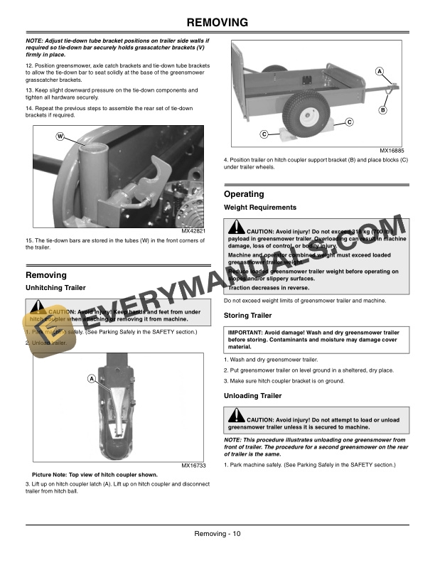 John Deere 22B Walk Behind Greensmower Trailer Operator Manual OMTCU27387 2