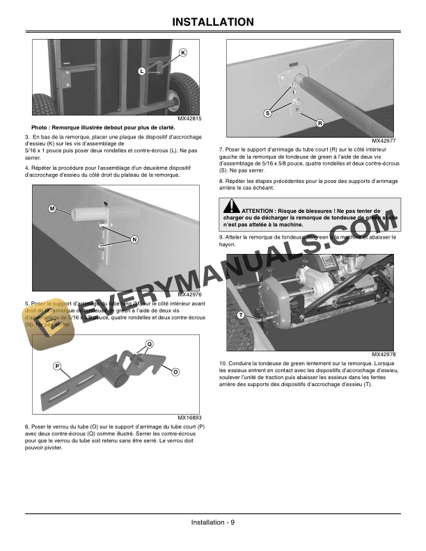 John Deere 22B Walk Behind Greensmower Trailer Operator Manual OMTCU27388 2
