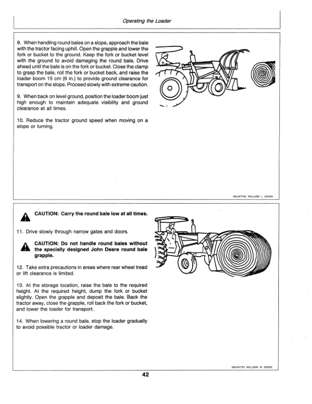 John Deere 240 And 245 Farm Loader Operator Manual OMW28596 2
