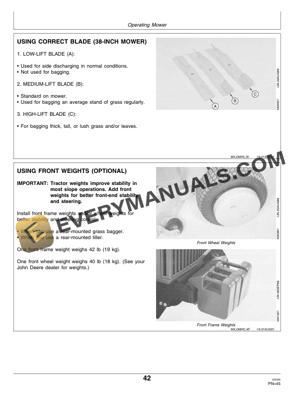 John Deere 240 and 265 Lawn and Garden Tractors Operator Manual OMM114669 2