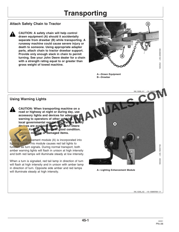 John Deere 2400 Chisel Plow Operator Manual OMN200989 2