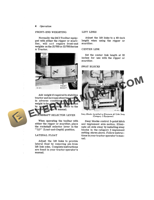 John Deere 24CI TOOL CARRIER Operator Manual OMK38948 2