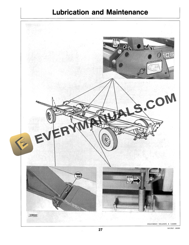 John Deere 25 COMBINE HEADER TRANSPORT FRAME Operator Manual OMH120058 3
