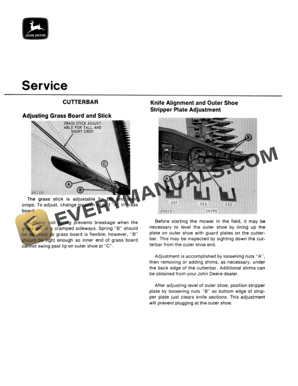 John Deere 250 Side Mounted Mower Operator Manual OME53089 2