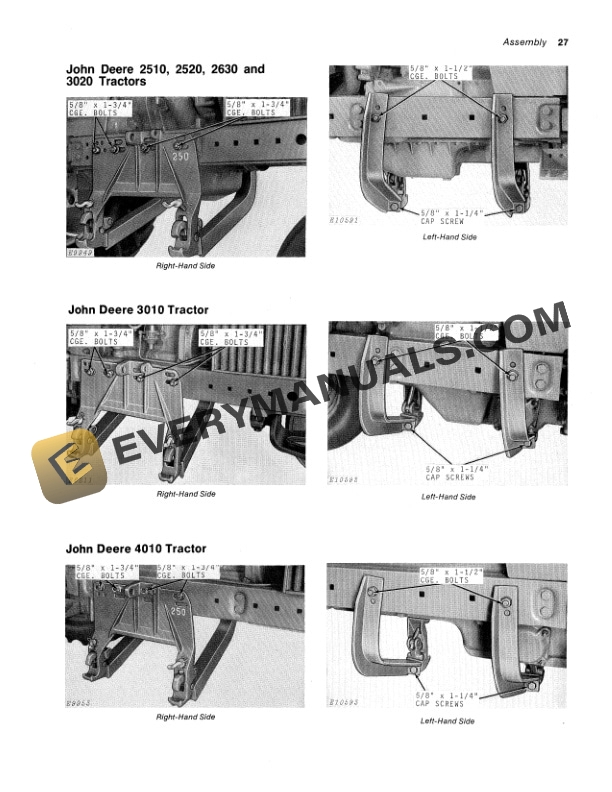 John Deere 250 Side Mounted Mower Operator Manual OME53089 3