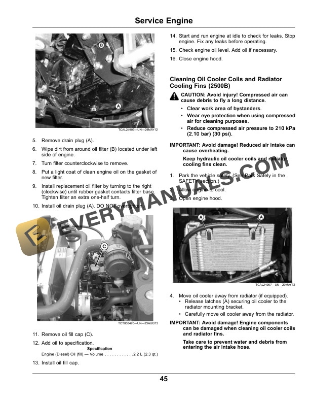 John Deere 2500B PrecisionCut and 2500E E Cut Hybrid Riding Greens Mower Operator Manual OMTCU40377 4 John Deere 2500B PrecisionCut and 2500E E Operator Manual OMTCU40377-2