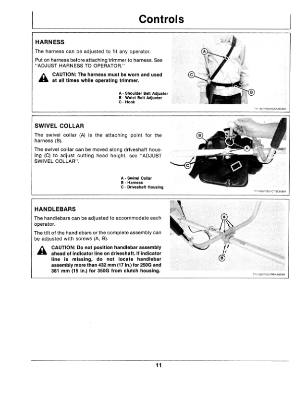 John Deere 250G 350G GASOLINE TRIMMER CUTTER Operator Manual OMTY20713 2