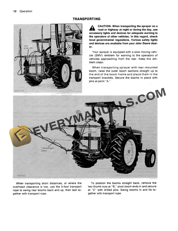 John Deere 25A INTEGRAL SPRAYER Operator Manual OMN159313 2