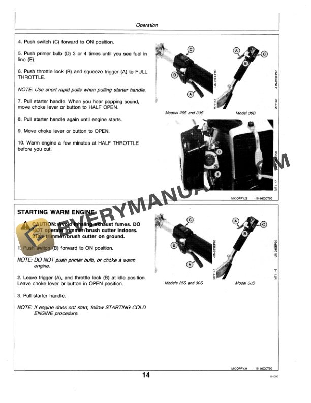 John Deere 25S 30S and 38B Trimmer Brush Cutters Operator Manual OMM112773 2