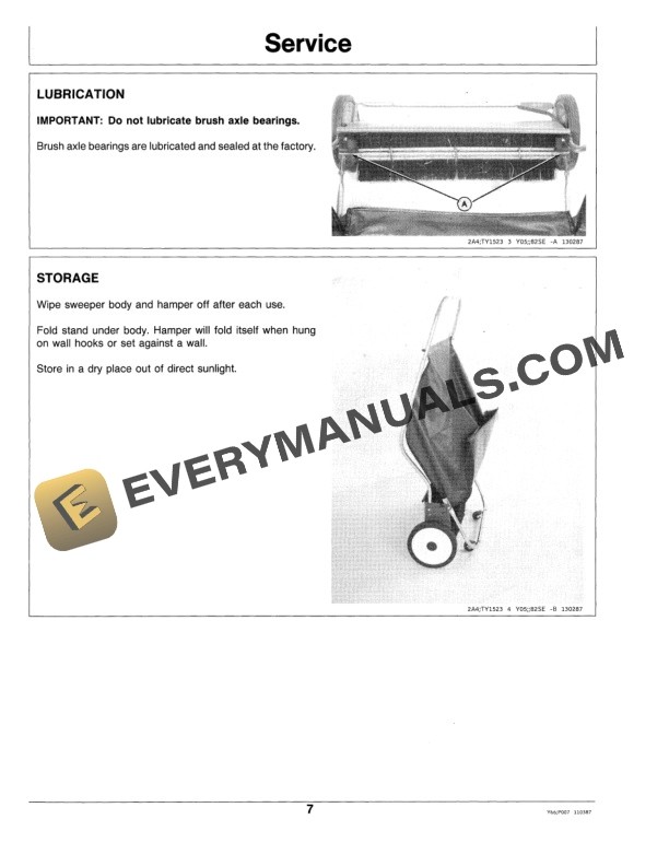 John Deere 26 P LAWN SWEEPER Operator Manual OMTY20895 3