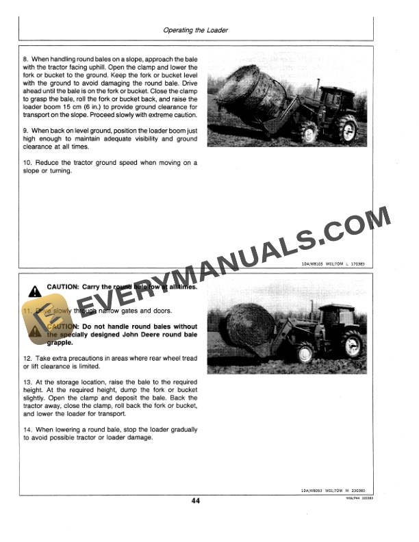 John Deere 260 Farm Loader Operator Manual OMW35105 2