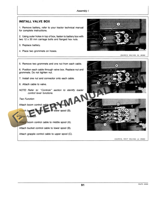 John Deere 260 Farm Loader Operator Manual OMW35105 3