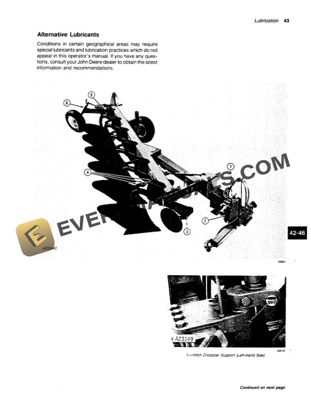 John Deere 2600 SEMI INTEGRAL MOLDBOARD PLOW Operator Manual OMA46844 3