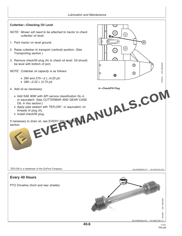 John Deere 265 275 and 285 Rotary Disk Mowers Operator Manual OME130772 3