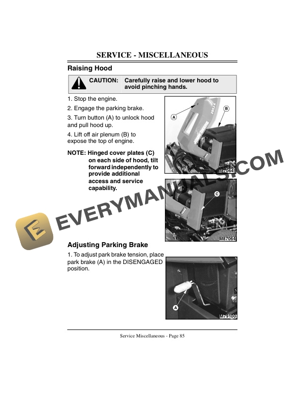 John Deere 2653A Diesel Professional Utility Mower (Serial No. 060001 Operator Manual OMMT3402-3