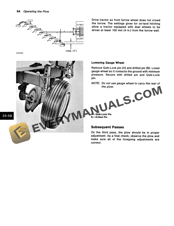 John Deere 2700 Semi-Integral Moldboard Plow Operator Manual OMA50410-3