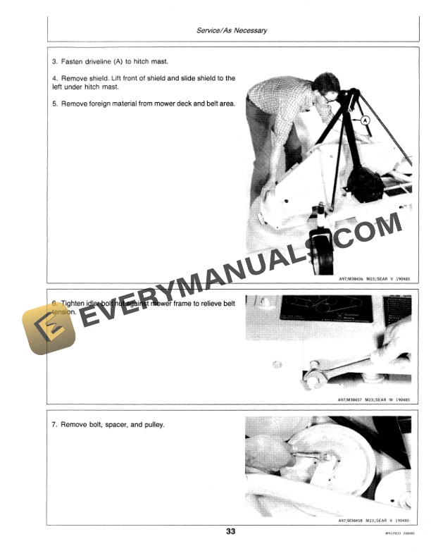 John Deere 272 GROMING MOWER Operator Manual OMM89615-3