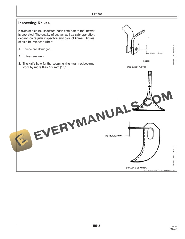 John Deere 300 Series360 Serial No. 002499 370 Serial No. Operator Manual OMP57933 3