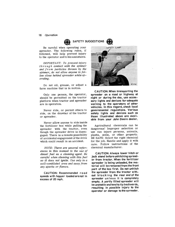 John Deere 300 Spin Spreader Operator Manual OMM19115 3