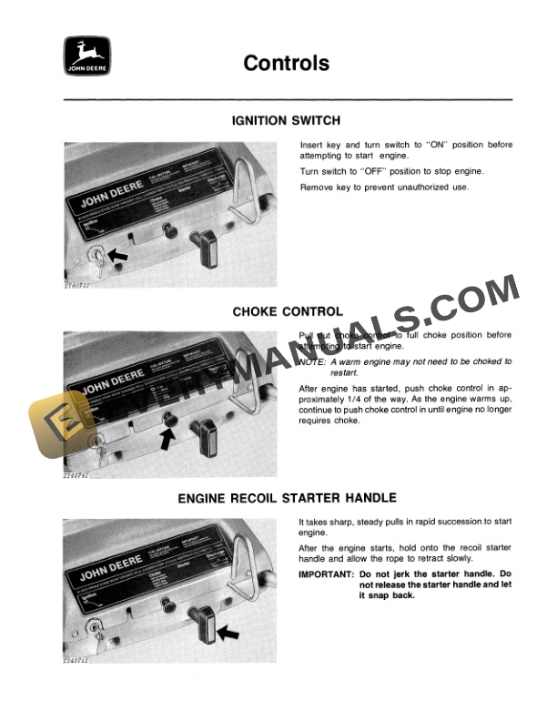 John Deere 320 Snow Thrower Operator Manual OMTY3913 2