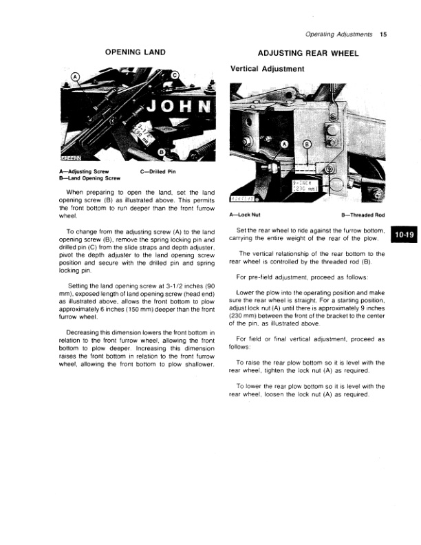 John Deere 3200 Spring-Reset Moldboard Operator Manual OMA32008-2