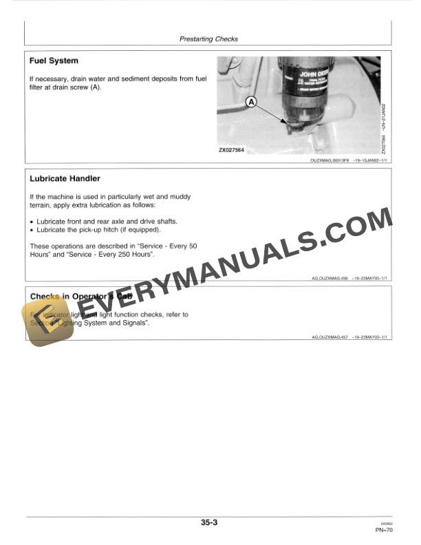 John Deere 3200 and 3400 Rigid Telescopic Handlers Operator Manual OMZ93238-2