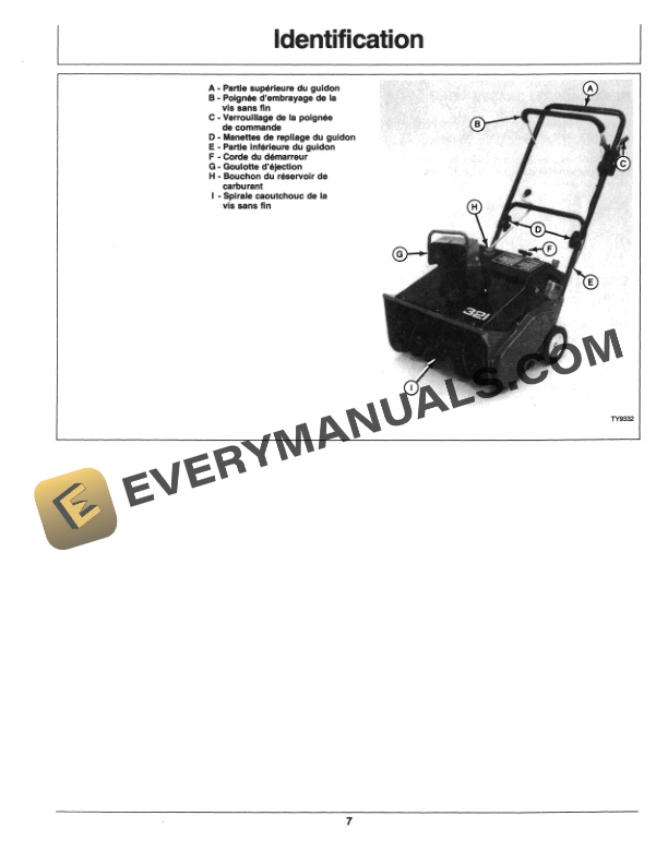 John Deere 321 Snow Thrower Operator Manual OMTY20732-3