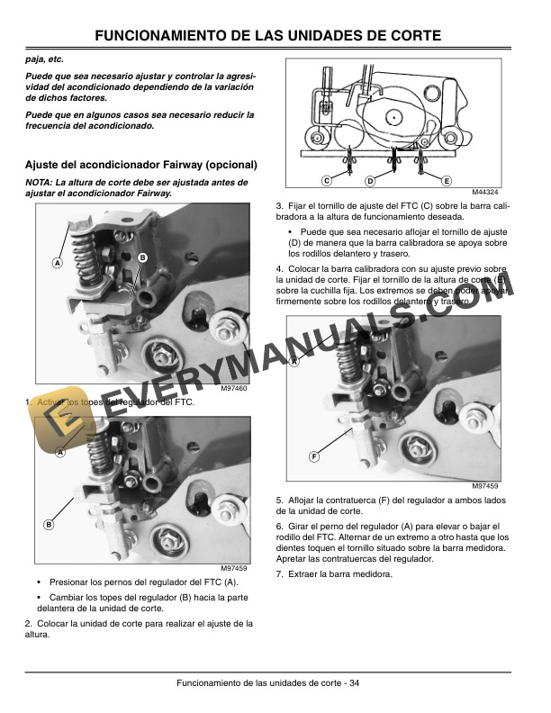 John Deere 3215B TURF SYSTEM I 3225B 3235B TURF SYSTEM II Lightweight Fairway Mower Operator Manual OMTCU16258-3