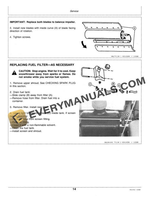 John Deere 322 Snowthrower Operator Manual OMM79003-3
