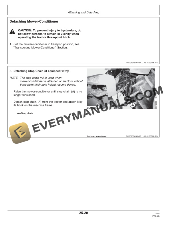 John Deere 324, 324A, 328, 328A and 331 Mower-Conditioner Operator Manual OMCC58526-2