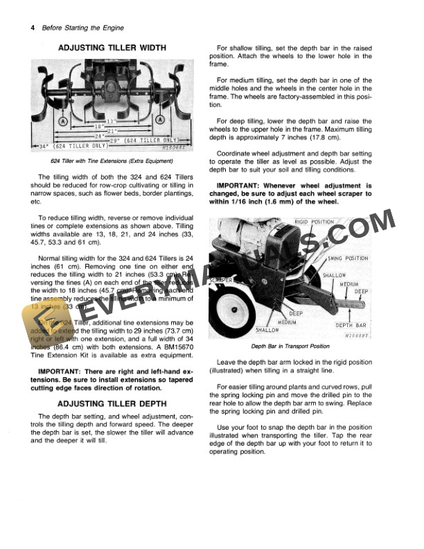 John Deere 324 AND 624 ROTARY TILLERS Operator Manual OMM80573-2