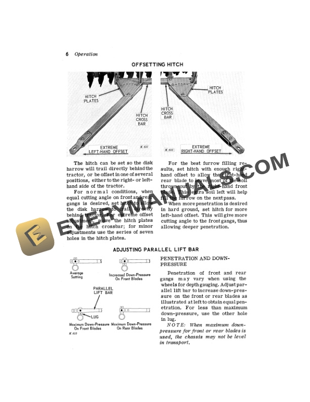 John Deere 325 SERIES WHEEL-TYPE OFFSET DISK HARROWS Operator Manual OMW18789-2